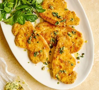Pork Schnitzel With Lemon Caper Butter Jpg